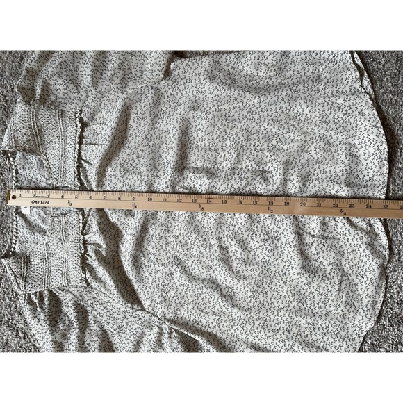 Bohme Peasant HIppie Boho Floral Blouse size M 3/4 Length Sleeves Adorable - Picture 8 of 9